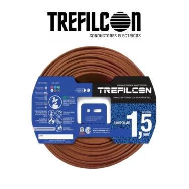 CABLE UNIPOLAR 1 X 1,5 NORMALIZADO MARRON TREFILCON *