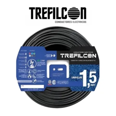 CABLE UNIPOLAR 1 X 1,5 NORMALIZADO NEGRO TREFILCON *