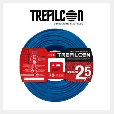 CABLE UNIPOLAR 1 X 2,5 NORMALIZADO  CELESTE TREFILCON *