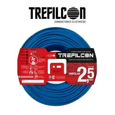 CABLE UNIPOLAR 1 X 2,5 NORMALIZADO  CELESTE TREFILCON *