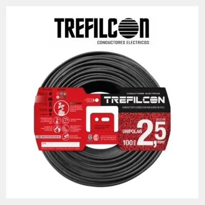 CABLE UNIPOLAR 1 X 2,5 NORMALIZADO  NEGRO TREFILCON *