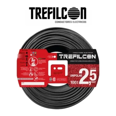 CABLE UNIPOLAR 1 X 2,5 NORMALIZADO  NEGRO TREFILCON *