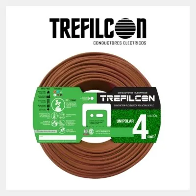 CABLE UNIPOLAR 1 X 4 NORMALIZADO  MARRON TREFILCON *