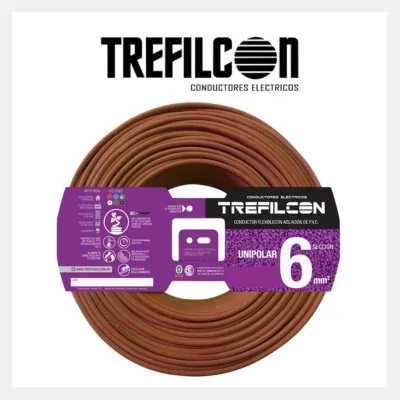 CABLE UNIPOLAR 1 X 6 NORMALIZADO  MARRON TREFILCON *