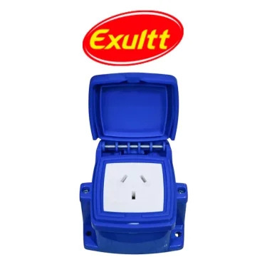 Caja Capsulada Exterior Azul 1 Toma Exultt