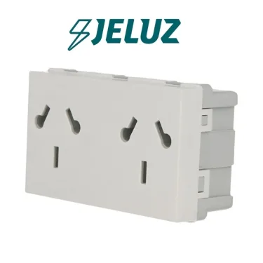 MODULO TOMA C/NEUTRO DOBLE BLANCO JELUZ VERONA
