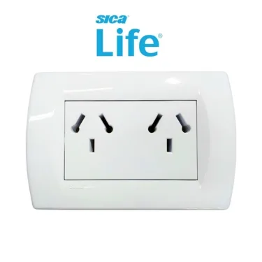 LLAVE ARMADA 1 TOMA DOBLE SICA LIFE 545225