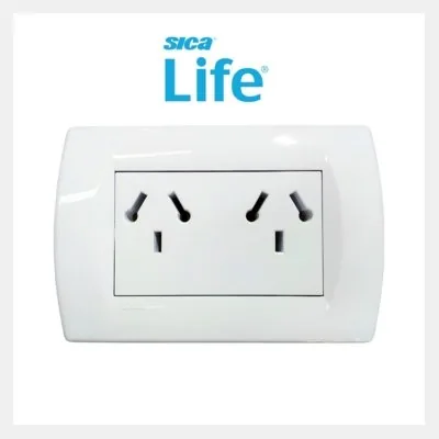 LLAVE ARMADA 1 TOMA DOBLE SICA LIFE 545225