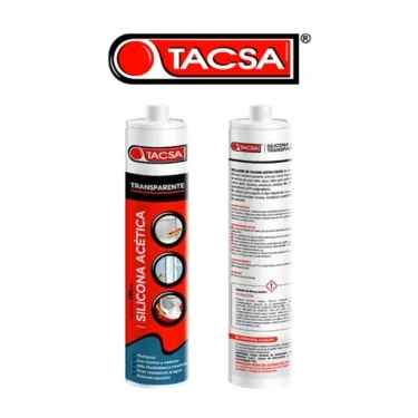 SILICONA ACETICA 280 ML TRANSPARENTE TACSA