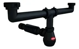 Sifón Black 2 Vías con Registro Ajustable Duke